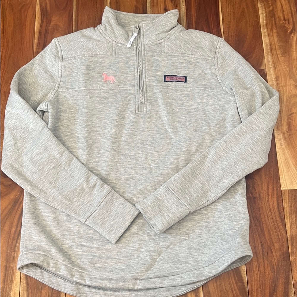 Vineyard Vines Mackinac Island Pink Pony gray Shep Shirt - size small